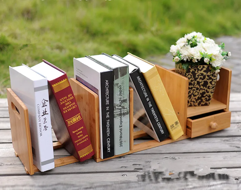 تحجيم الخيزران رف الكتب خزانة التخزين حامل الرئيسية مكتب كتاب حامل الجرف ملحقات ل مكتب الطلاب