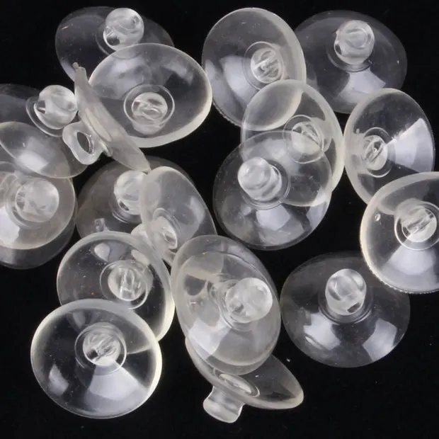

200 pcs/lot 3 cm Plastic Rubber Suction Cup wedding car bandwagon balloon decoration transparent glass plastic sucker cups