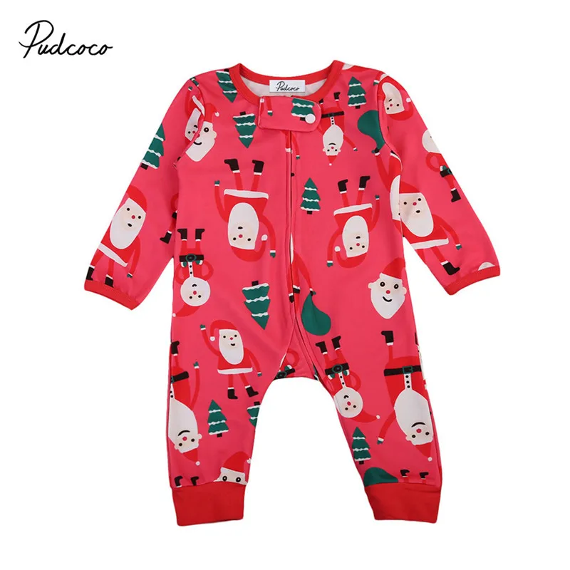 0 to 24M New Style Christmas Newborn Infant Baby Boy Girls Clothes Long