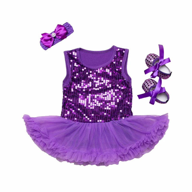 Baby Girl Sequin Dress Clothes Summer Princess Newborn Baby Party Tutu