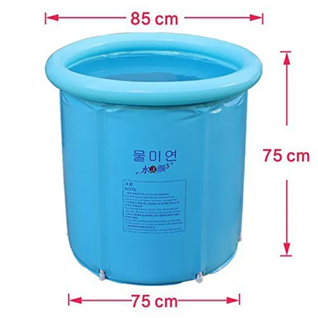 happy life portable plastic bathtub, blue-in inflatable & portable