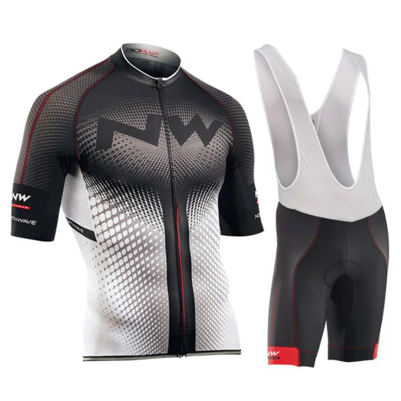 Bib Cycling Set NW бренд муки Зеленый Велоспорт Джерси набор монтажный велосипед спортивная одежда для велоспорта гонки велокостюм из флиса Велоспорт Набор - Цвет: Bib Cycling Set