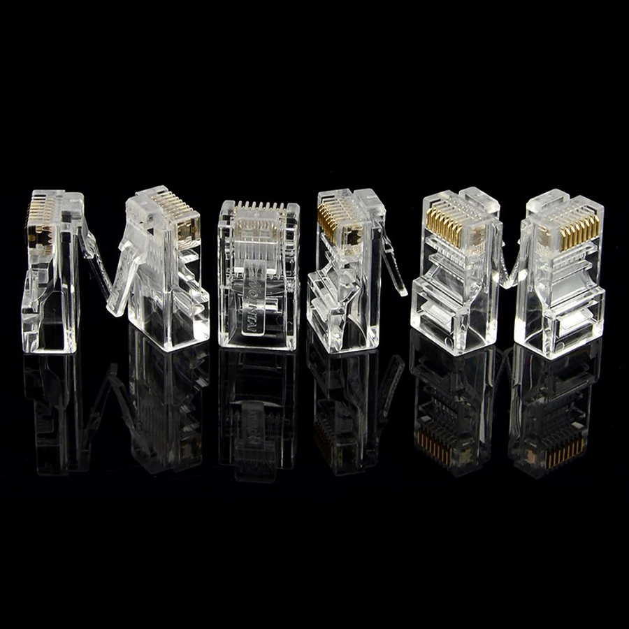 xintylink 50pcs 100pcs RJ45 connector Cat5 Cat5e unshielded Modular rj45 Plug terminal 8p8c Network Connector for ethernet cable xintylink 50pcs 100pcs RJ45 connector Cat5 Cat5e unshielded Modular rj45 Plug terminal 8p8c Network Connector for ethernet cable