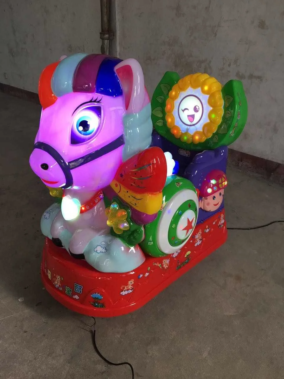 

Plastic coin operated kiddie rides , swing machine-