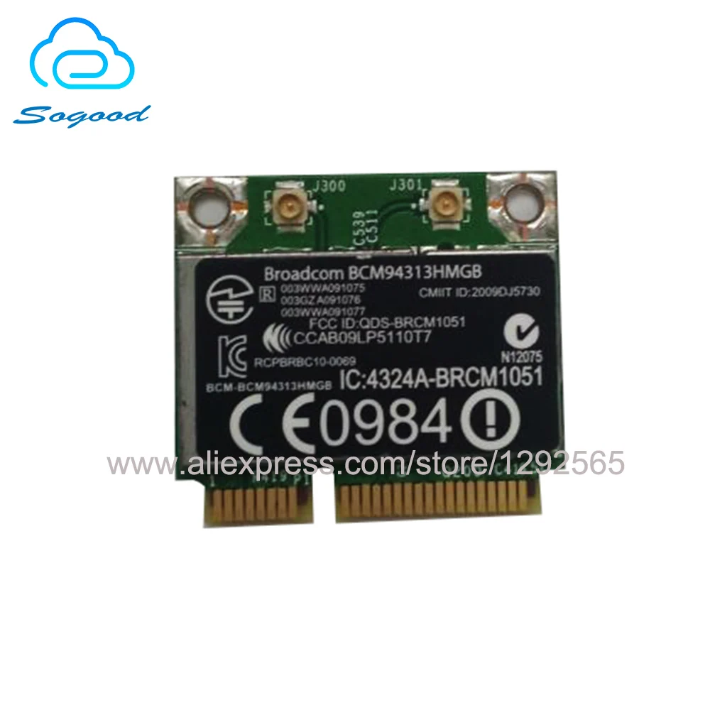 Broadcom BCM94313HMGB 2.4G BT4.0 BCM94313 802.11n mini pci e 용 WLAN 카드 ...