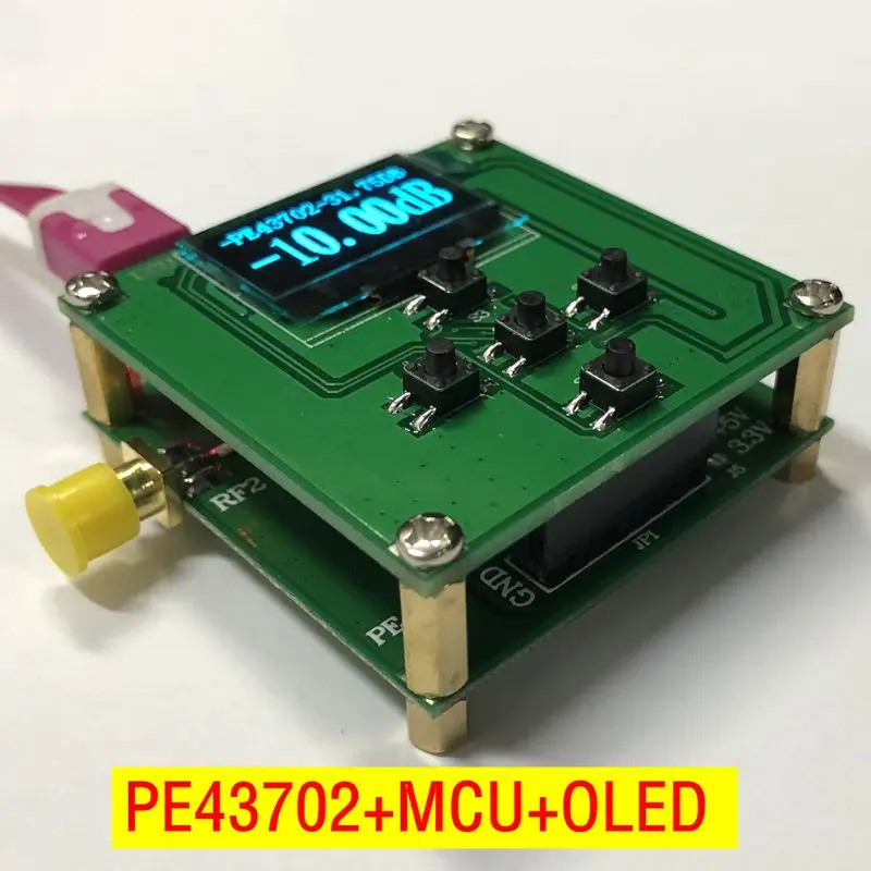 PE43702 31 75 дБ Цифровой RF модуль аттенюатора 9K 4GHz 0 25 dB шаговый точность с OLED для