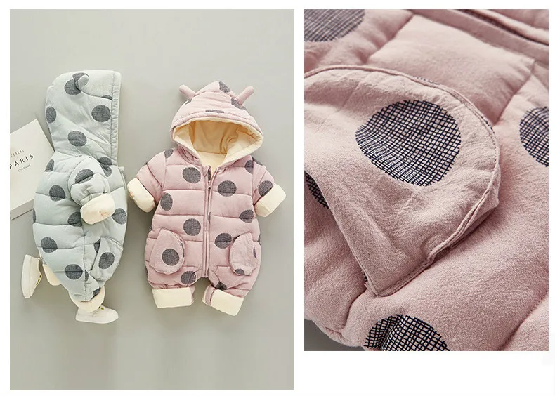 Детский осенне-зимний комбинезон унисекс для детей от 0 до 2 лет; одежда для малышей; утепленные комбинезоны; теплая зимняя верхняя одежда; одежда для малышей