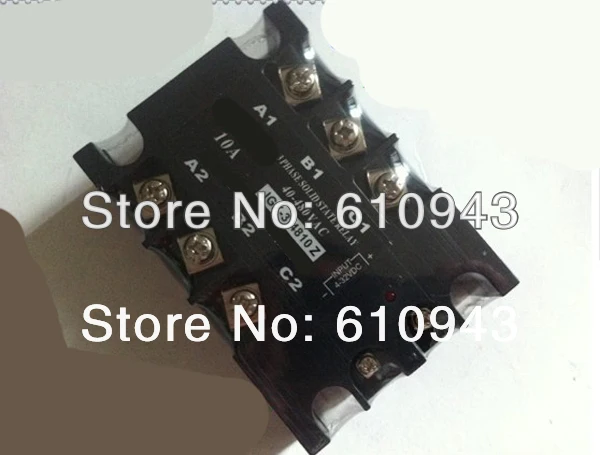 

JGX-3-4810Z 10A 40-480VAC 4-32VDC DC to AC Three phase Solid state relay SSR relay Free shipping