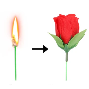 

Flame Appear Flower Toys Illusion Magic Prop Accessories Gift Valentine's Day Torch To Rose-Fire Bar Party Professional Magician