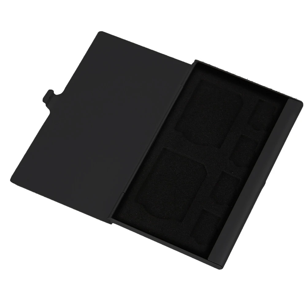 

Portable Aluminum Alloy SD TF Memory Card Case Storage Box Holder Protector
