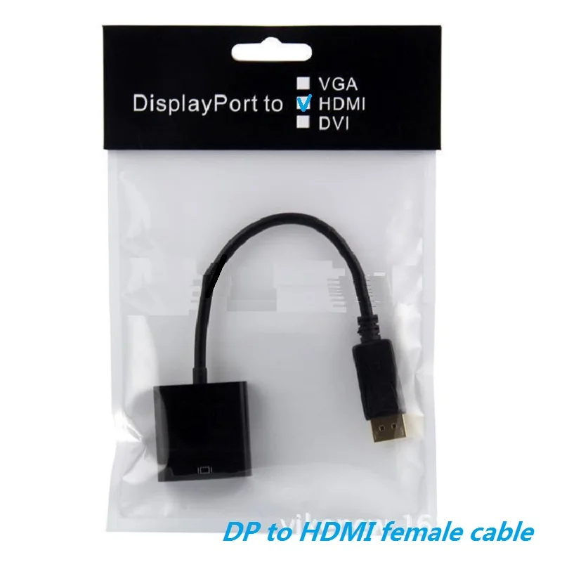  New DisplayPort DP to HDMI Active Video Audio Adapter Converter for PC Laptop free shipping