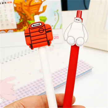 

4 PCS/Lot Cute Gel Pen Kawaii Gel Pen 0.5mm Black ink Candy color pens for Kid Gift escritorio Papelaria School Supplies