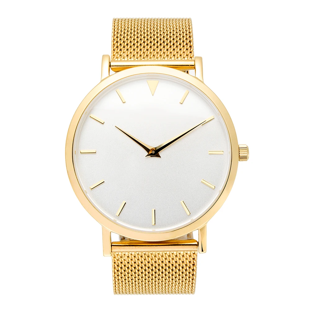 

Gold Color Minimalist Watches Thin Case. Stainless Steel Watches, unbranded watches