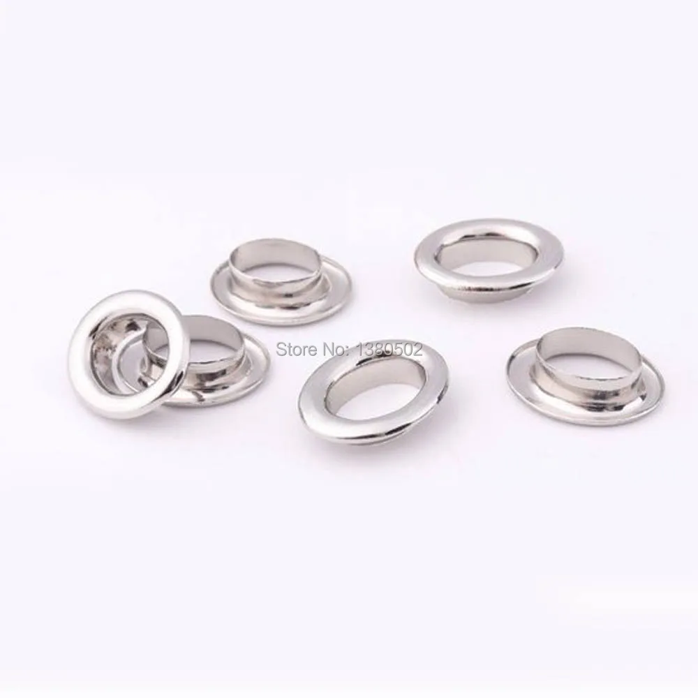 50pcs 23mm metal silver color oval Eyelets garment eyelet for Shoes Belt Bag DIY accessories in
