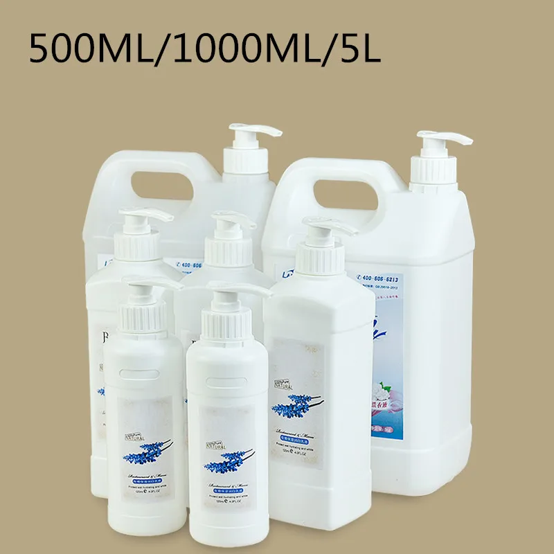 4PCS/set 500ML 1000ML Empty Plastic bottle with pressure pump Shampoo shower gel packaging container Food Grade
