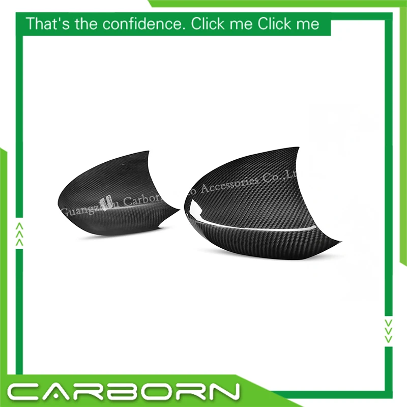 

For BMW M1 E82 / M3 E90 E92 E93 2008-2013 OEM Replacement/ Add on Style Dry Carbon Fiber Body Side Rear View Mirror Cover