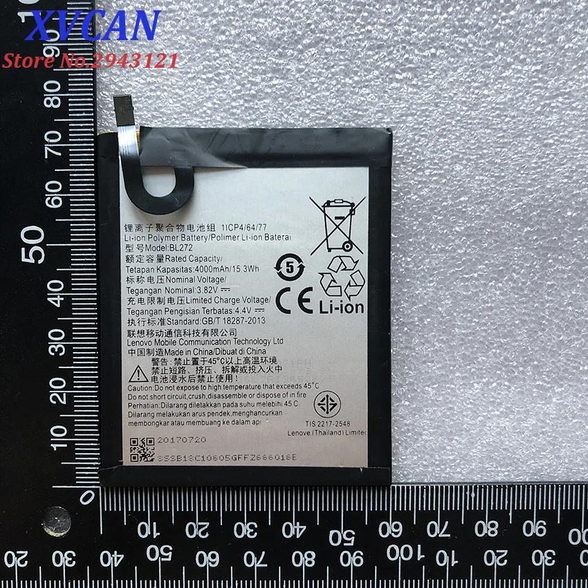 

For Lenovo 4000Mah BL272 Original Battery Replacement for Lenovo Vibe K6 K33A42 Smart Mobile Phone