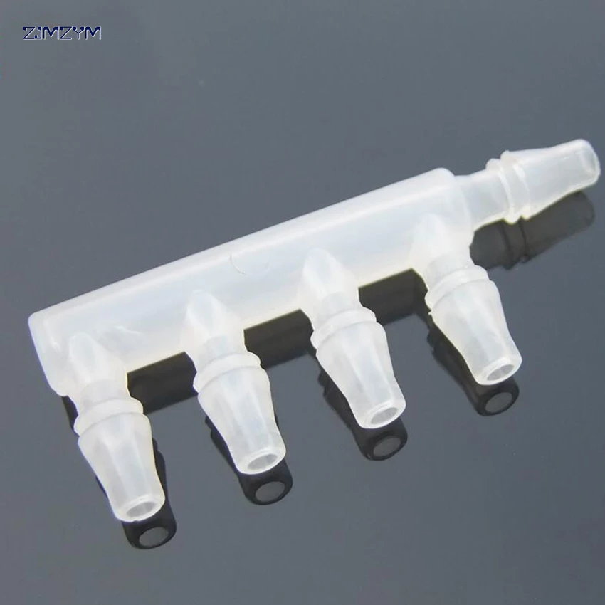 

5pcs/set 4.8mm PE Five-way Equal Diameter Pipe Joint Hose To Hose Silicone Tube Linker Aquarium Parts