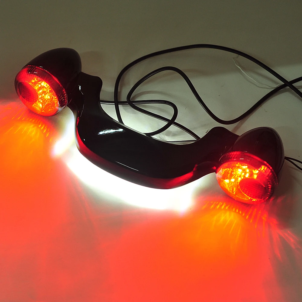Black Motorcycle LED Rear Brake Light Turn Signal