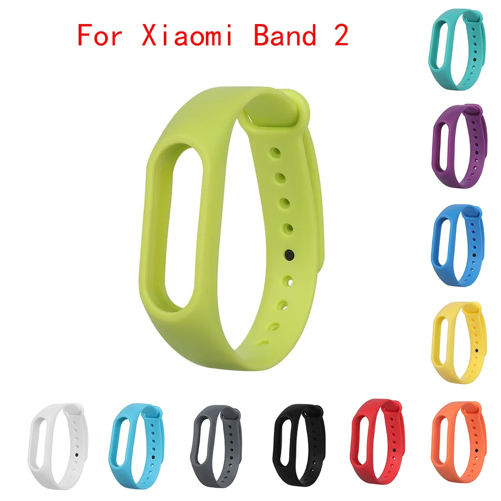 1 шт. силиконовый цветной ремешок для браслета Mi Band 2 смарт браслет Xiaomi аксессуары