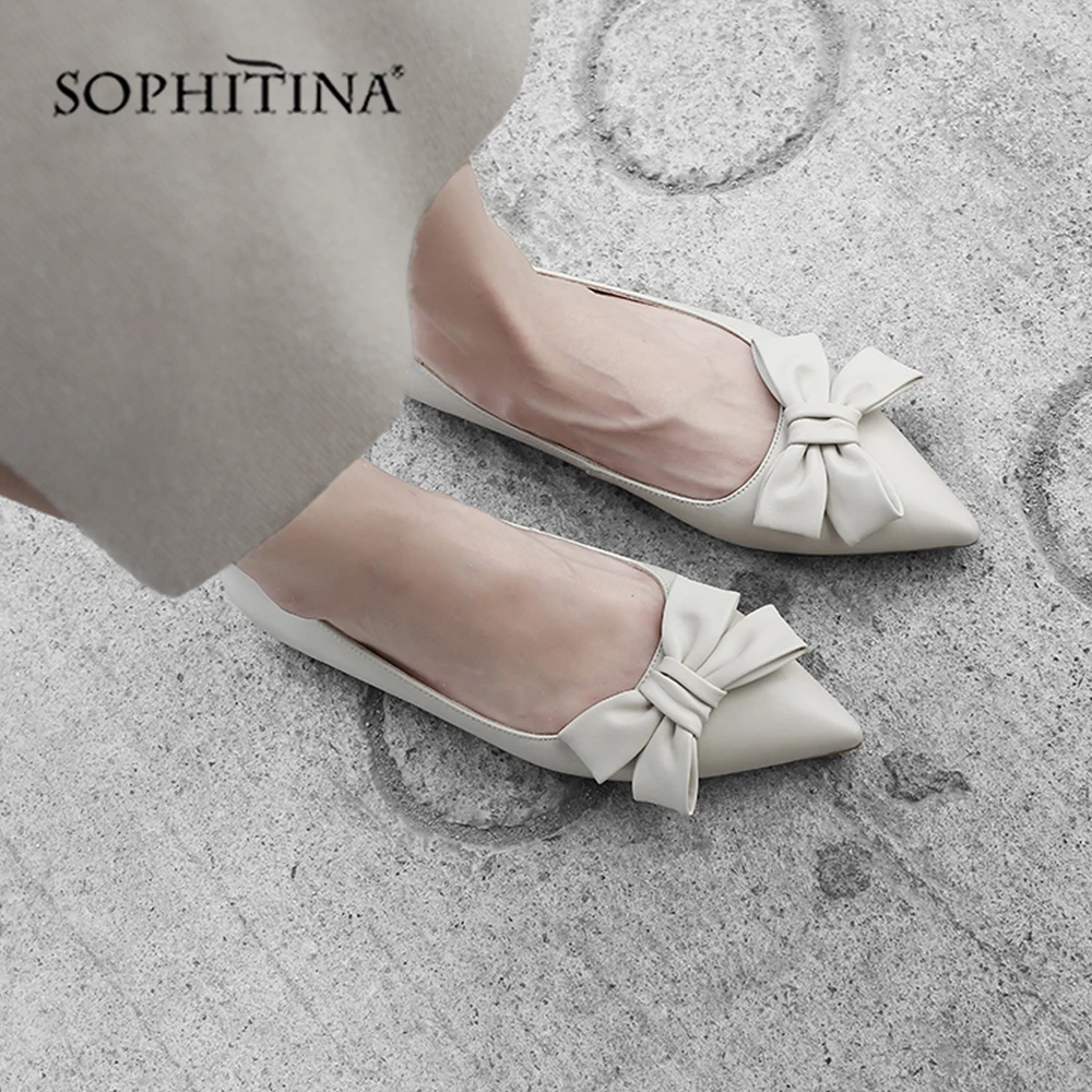 SOPHITINA/Высококачественная обувь из натуральной кожи на плоской подошве Милая
