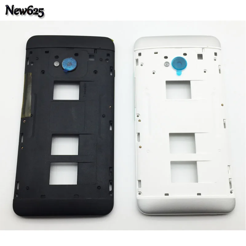 

New Middle Bezel Back Plate Housing For HTC One Dual Sim M7 802t 802d 802w Frame Cover With Power Volume Key Camera Glass Lens