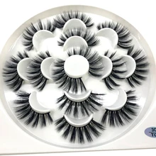 Новинка года 7 пар искусственного 3D норки ресницы натуральные длинные накладные ресницы драматический объем Накладные ресницы макияж расширение ресницы