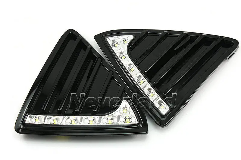 One Set 12V DRL LED Car Light DRL Daytime Running Lights For Ford Focus 2012 2013 with Fog Light Car Styling D20