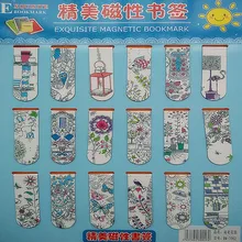 

Stationery cartoon magnetic bookmark magnet 18 pcs set prize bookmark magnetic material cartoon book mark