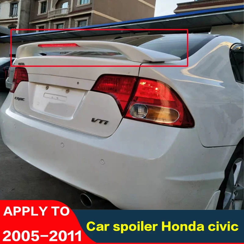 Автомобильный спойлер заднее крыло автомобиля для Honda Civic 2005 2011 задний плавник из