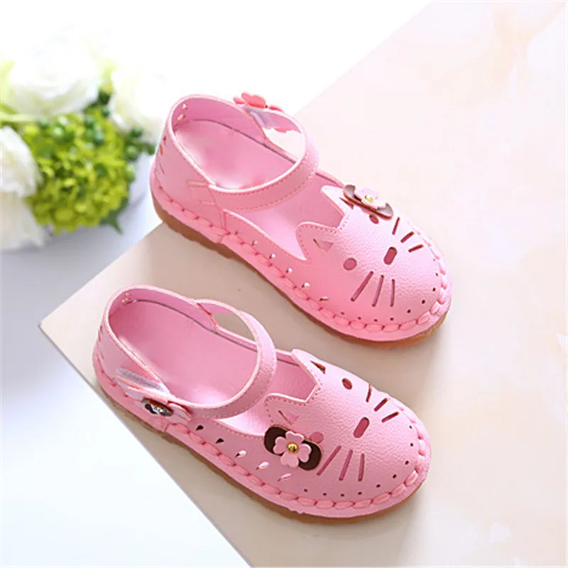 Xinfstreet ماركة كاتون القط لطيف طفل أطفال الأطفال أحذية الفتيات الاميرة الناعمة للفتيات حجم 21-30