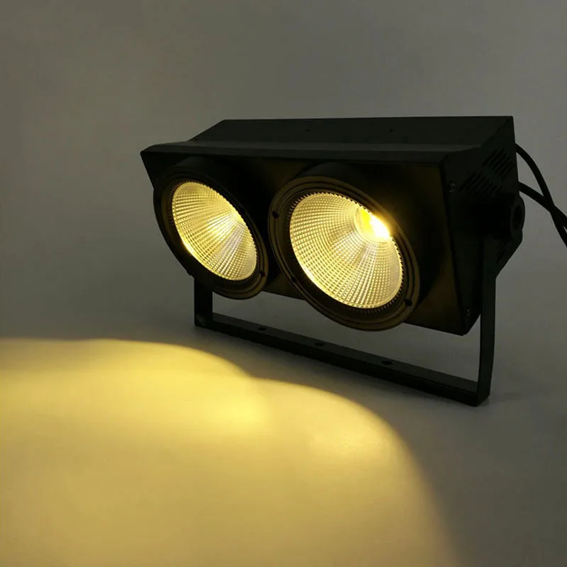 2 глаза 2x100 вт горячий светодиодный COB светильник DMX сценический светильник светодиодный светильник с эффектом ослепления холодный белый и теплый белый высокая мощность