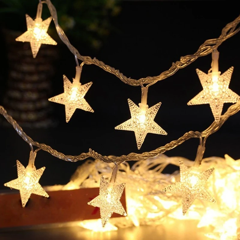 10 м 20 м 30 м 50 м Звезда открытый декоративный светодиодный гирлянды рождественские сказочные огни Праздничные Свадебные вечерние украшения люсис привело