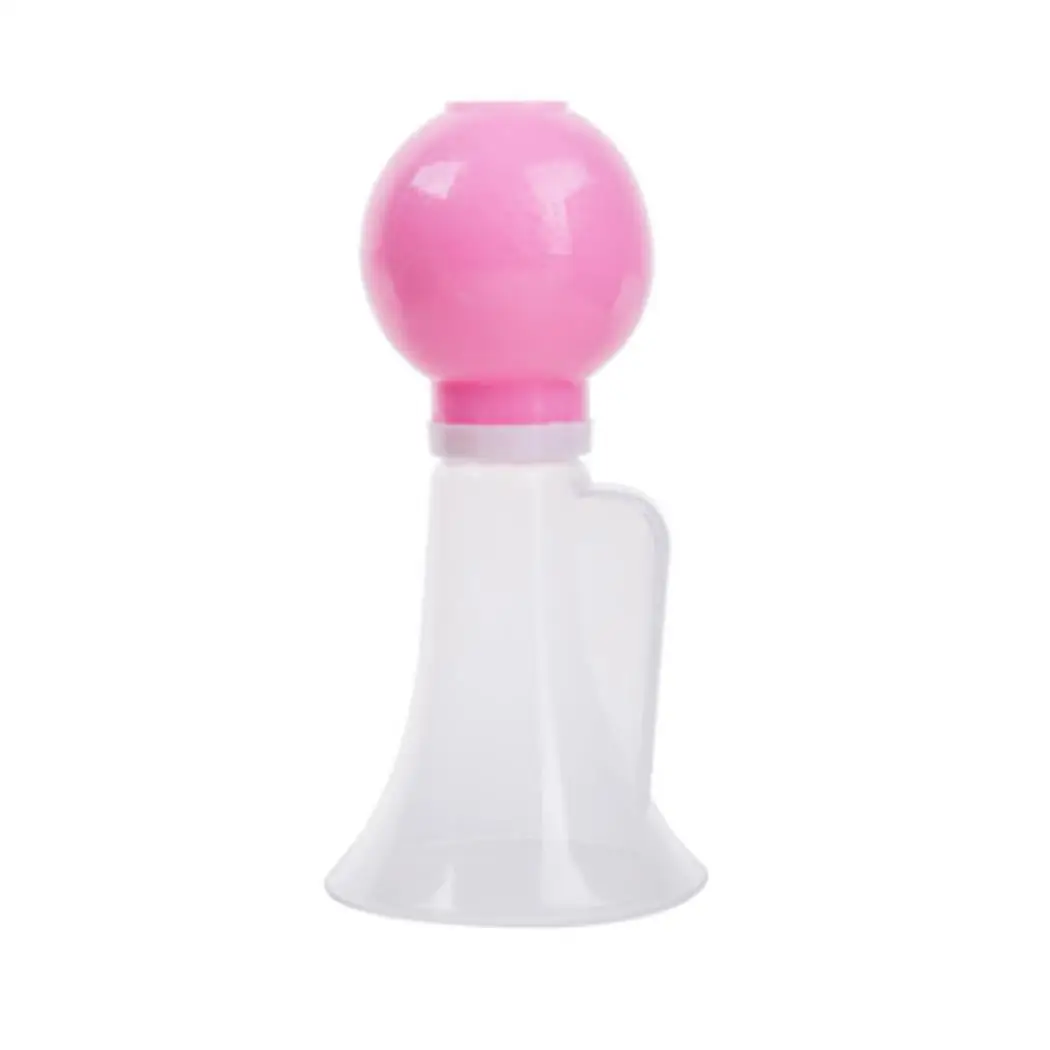 Ручной молокоотсос мощный детская соска для кормления, на присоске с изображением бутылки из-под молока молокоотсосы бутылки сосать - Цвет: pink