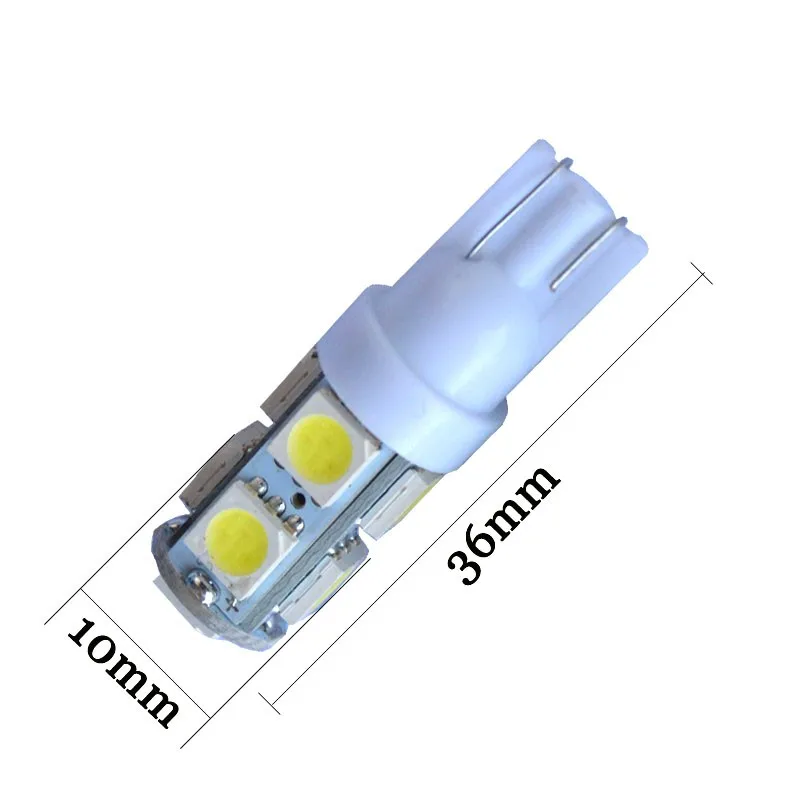 100X авто светодиодный T10 194 W5W 9 SMD 5050 для мотоциклов и автомобилей источник света лампа индикатор приборной панели сигнала клиновидные боковые фонарь белого и синего цвета