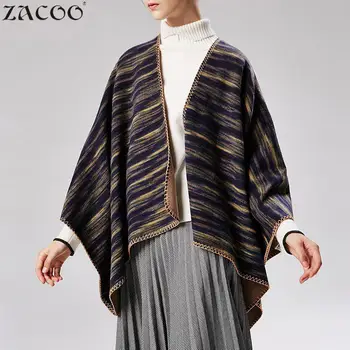 

ZACOO Women Winter Warm Gradient Scarf Wrap Shawl Fashion All-match Tippet Cloak san0