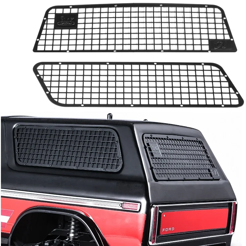 

3pcs Side & Rear Alloy Metal Window Protection Net For Traxxas New Ford Bronco RC Crawler Car Rear window Side window net