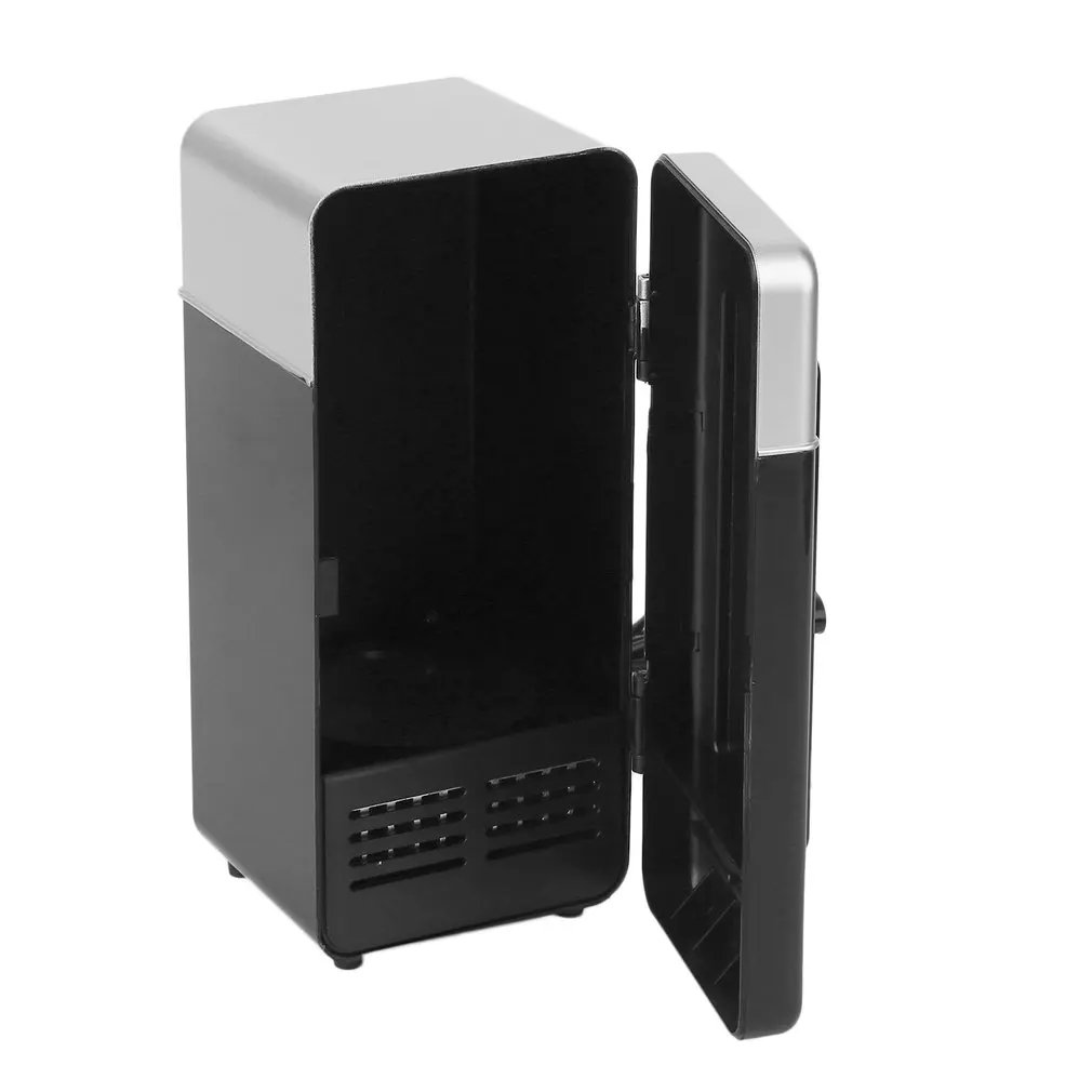  2018 New Black ABS 5V 10W USB 19.4*9*9cm Car Mini Fridge Car Portable Drink Cooler Boat Travel Cosm