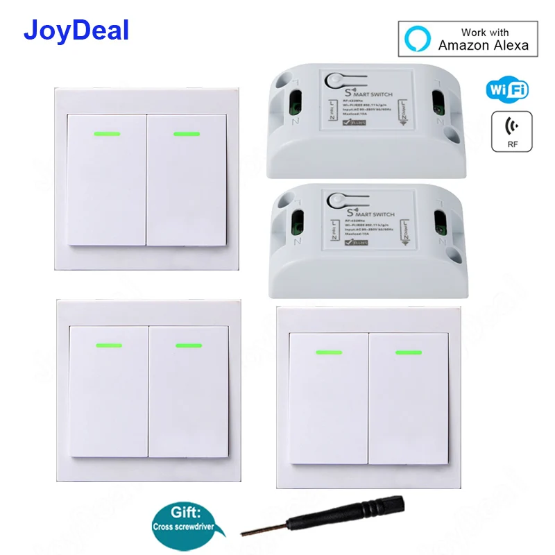 

Wifi Smart Light Switch 433Mhz RF 1CH Receiver Smart Home Automation Module Wireless Remote Control Timer Switch Work with Alexa