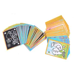 9,5X13 см DIY мультфильм цвет скрепляющая бумага детей соскабливание карты