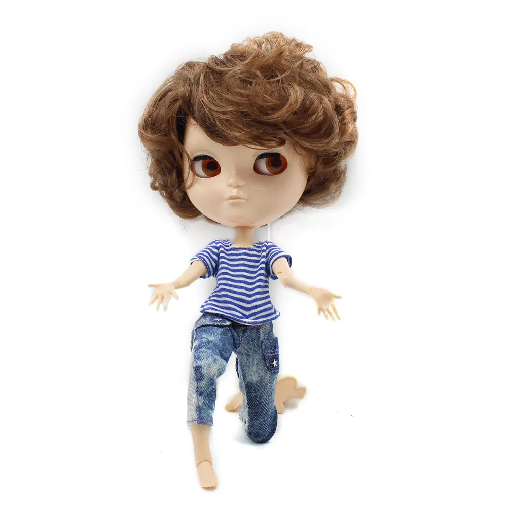 

ICY DOLL boy body short brown hair without makeup natural skin 1/6 30cm