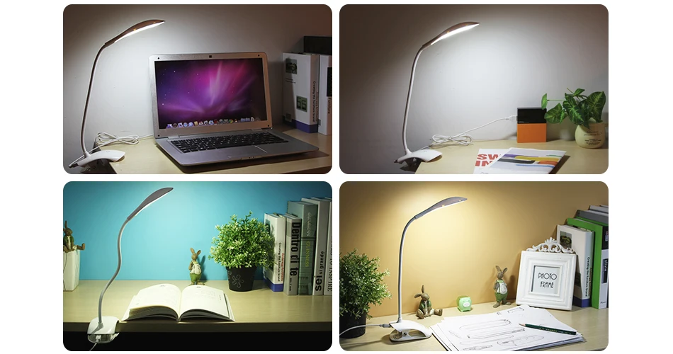 Desk lamp- USB- led- Ta-ble Lamp- 14 LED Table lamp with Clip Bed- Reading book Night Light- LED- Desk lamp 4