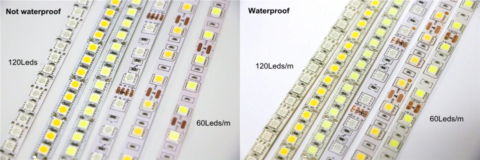 RGB Светодиодная лента 5050 60 120 светодиодный s/m DC 12 В ip20 ip65 Водонепроницаемый гибкий светодиодный светильник двойная печатная плата 300 600 светодиодный s лампа лента 5 м/лот