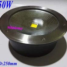 Круглый cob 50 w светодиодный подземный светильник Bridgelux 130lm/w AC85-265V 12 v 24 v 3 года гарантии