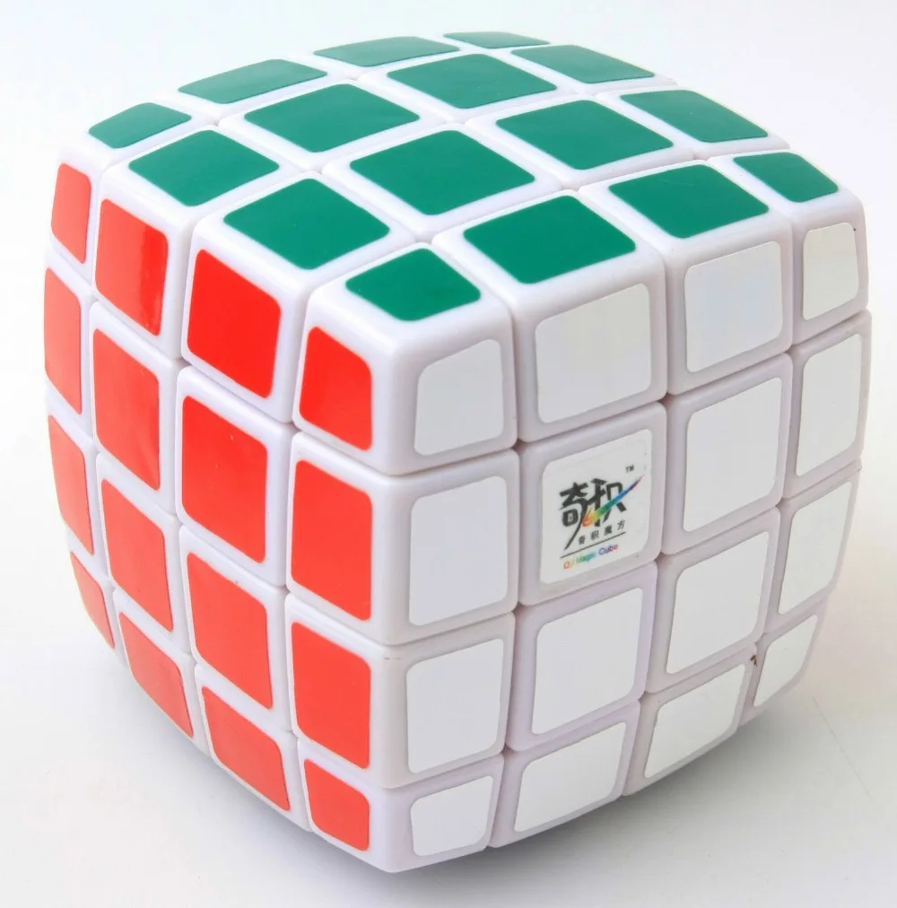 QiJi 4x4x4 хлеб Magic Cube Arc твист края головоломка тизер модные игрушки белый