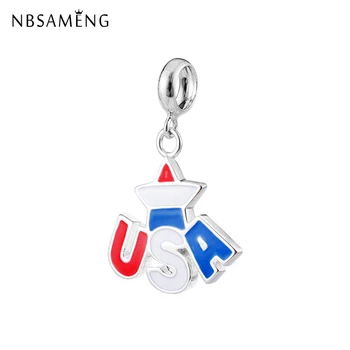 New Authentic 925 Sterling Silver Bead Charm Letter USA America Pendant Charms Enamel Fit Pandora Bracelets Women Diy Jewelry
New Authentic 925 Sterling Silver Bead Charm Letter USA America Pendant Charms Enamel Fit Pandora Bracelets Women Diy Jewelry