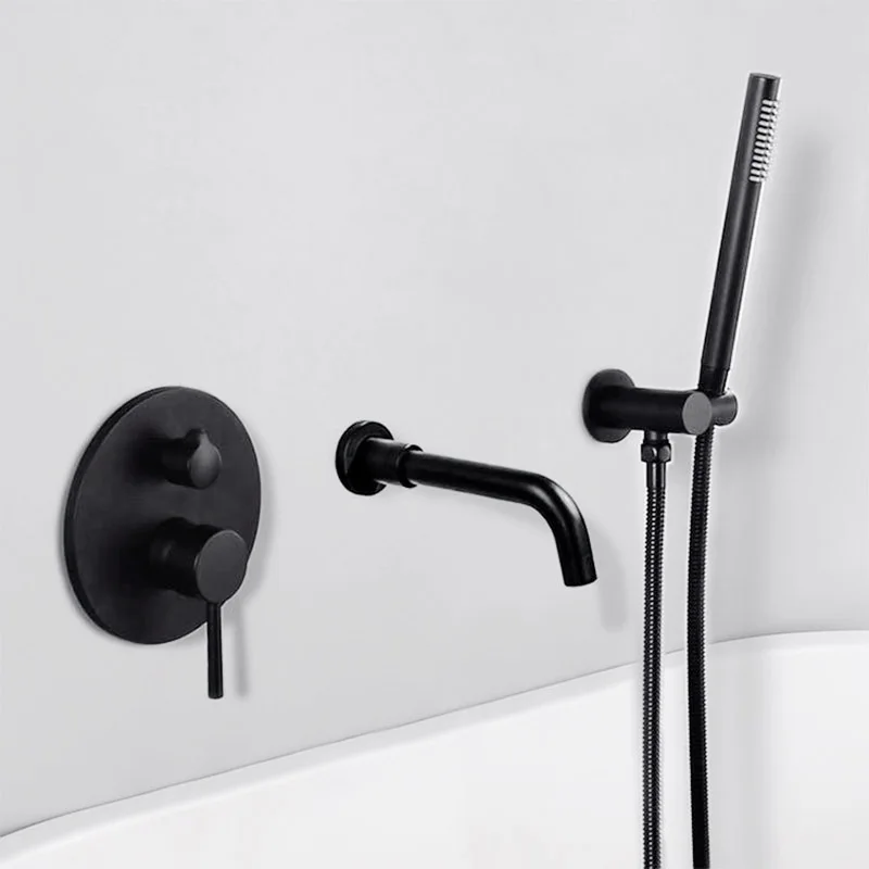 

Matt Black/Brushed Gold Brass Wall Mounted Bathtub Shower Set Bathtub Faucet Mixer Bathroom Shower Faucet Bath Spout Shower Tap