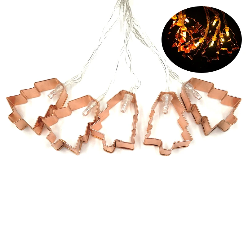 

Xmas Tree Holiday Lighting LED Fairy Lights Metal Gold Tree Decorative Lamp for Indoor Use Home decoration 10/20/40/80 IY310217