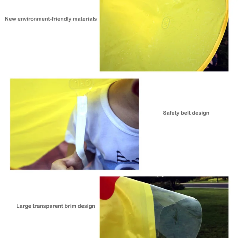 UFO детский плащ желтая маленькая утка дождевик водонепроницаемый детский зонтик открытый плащ прозрачный дождевик детский пончо