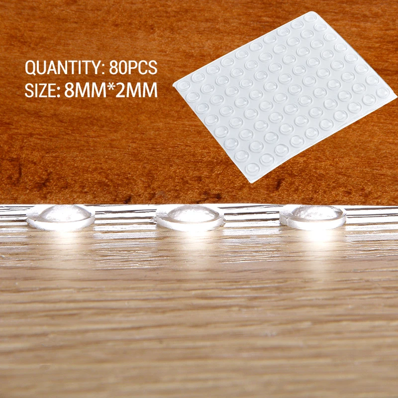 NAIERDI 40/50/80PCS Self-adhesive Cabinet Bumpers Silicone Rubber Pads Cabinet Catches Durable Cushion Prevent Noisy Hardware silicone furniture pads,rubber furniture pads